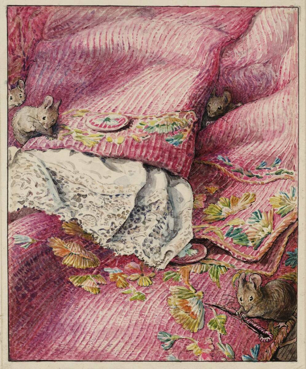 Helen Beatrix PotterThe Mice Stitching Button-Holes wikiart.org/en/beatrix-pot…