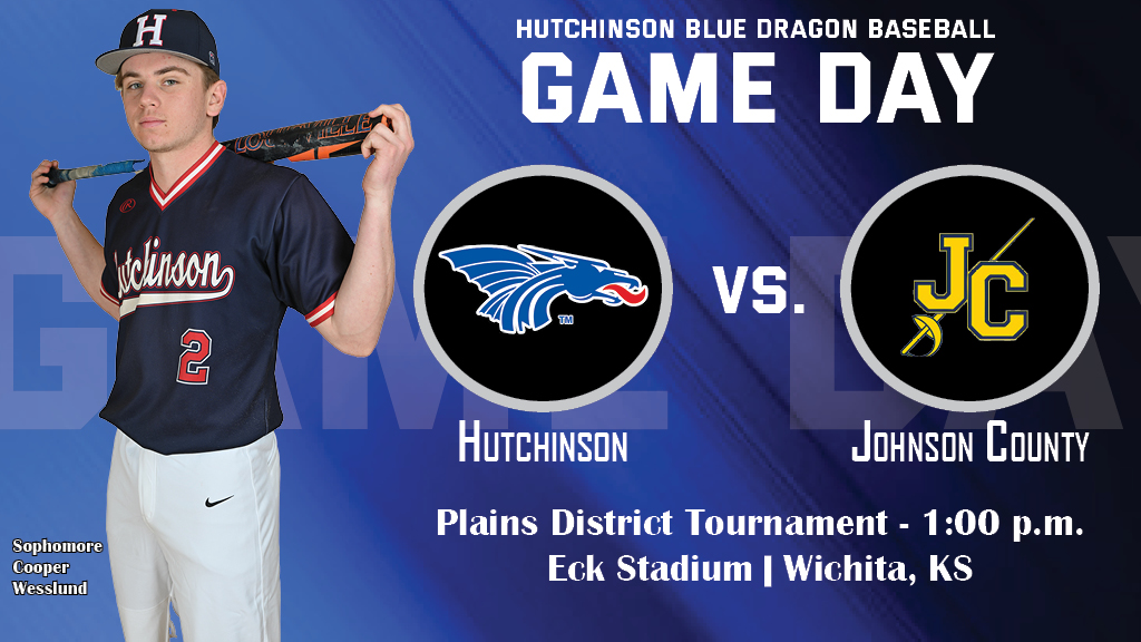 Another Game Day for the Blue Dragon Baseball Team, this one against Johnson County for the Plains District Tournament Championship. 

Time: 1 p.m.
At: Eck Stadium, Wichita
Video: KJCCC Network (Pay-per-view), 12:55 p.m.
Link: kjccc.org/sports-network

#BreatheFire