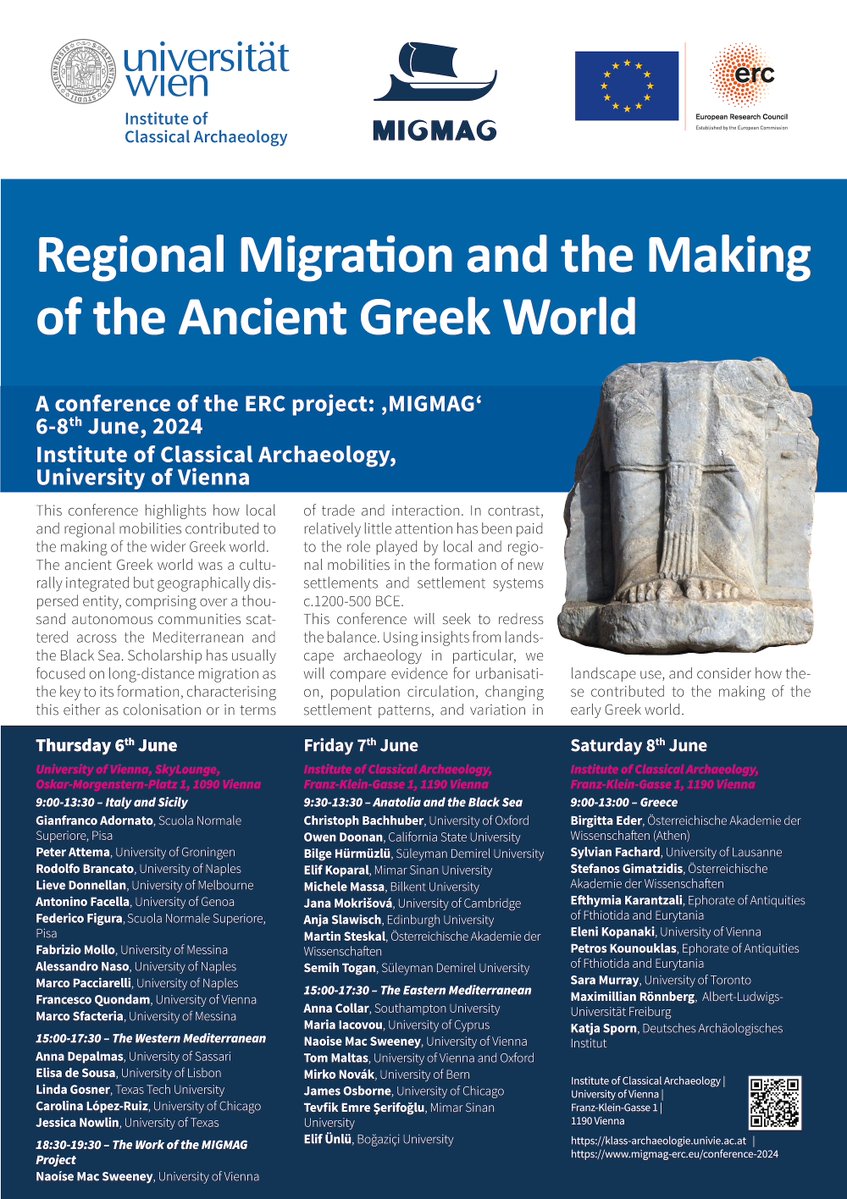 📢 Join us for the conference on "Regional Migration and the Making of the Ancient Greek World," hosted by the ERC project <a href="/MIGMAG_ERC/">MIGMAG</a>, on June 6-8, 2024. Explore how local and regional mobilities shaped the diverse landscape of the early Greek world with us.