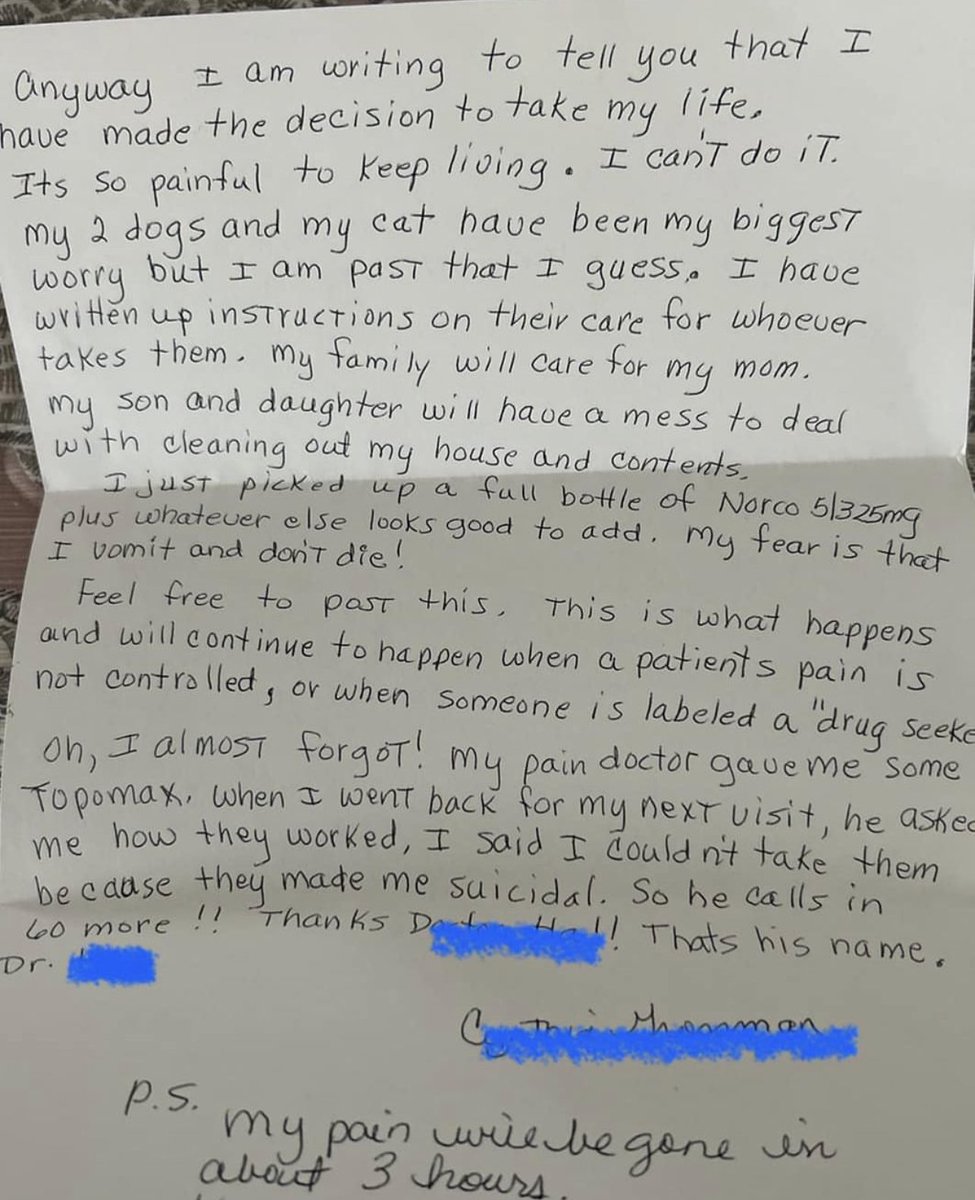 Claudia A. Merandi (@cmerandi) on Twitter photo What happened to the millions of pain patients who were cut off their opioid therapy?
Nobody knows because patient outcome was never measured
But these are the types of letters/messages we have received from over 50,000 people
We want prison time for <a href="/DrTomFrieden/">Dr. Tom Frieden</a> What happened to the millions of pain patients who were cut off their opioid therapy?
Nobody knows because patient outcome was never measured
But these are the types of letters/messages we have received from over 50,000 people
We want prison time for <a href="/DrTomFrieden/">Dr. Tom Frieden</a>