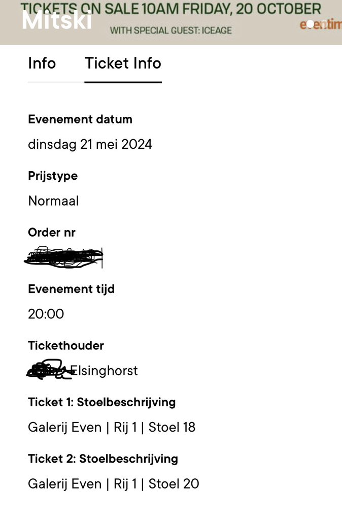 Ik heb twee kaarten te koop voor Mitski in Carré Amsterdam as dinsdag 21 mei 20.00
#Miskitickets #amsterdam