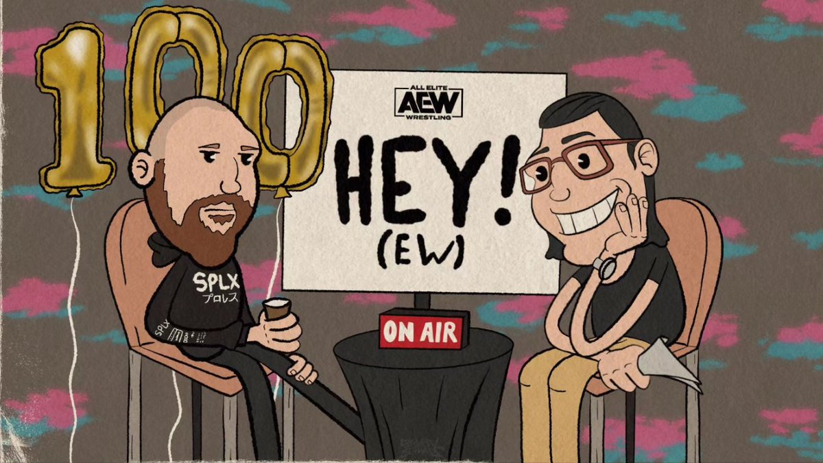 Congrats to <a href="/RJCity1/">RJ City</a> for 100 episodes of Hey! (EW) Really is an incredible run. Decided to bring the Hey! thumbnail style back for this monumental occasion!