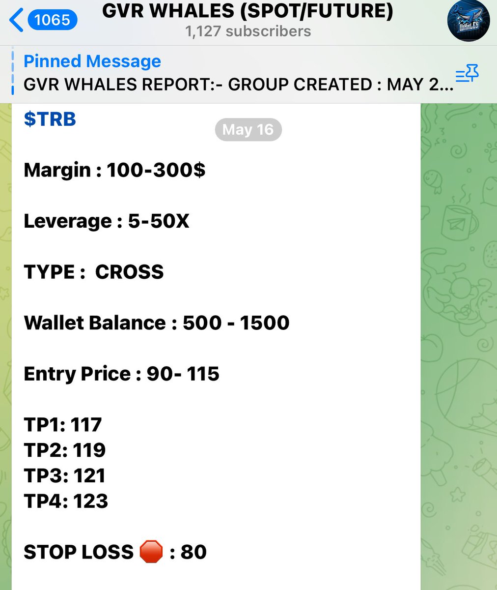 All Tps Done Successfully on my  1225th  future Trades $TRB in my #Crypto Whales Group 
Group Created: May 20th 2023
Total Posted Trades - 1225
Success Trades - 1085
Lost Trades - 140
How Much Gain : 273%

Join group now 👇👇
Dm for Link : t.me/CRYPTO_GVR

#Bitcoin