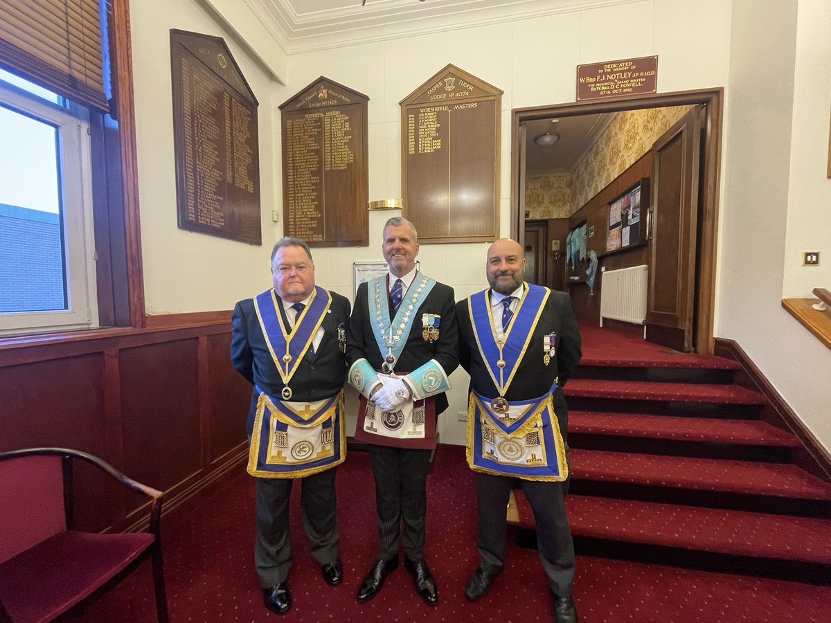 Congratulations to Bro Luke who became a #MasterMason at Jasper Tudor Lodge 4074 tonight. Excellent ritual by the officers and a great welcome at Newport Masonic Hall. #friendship #4074