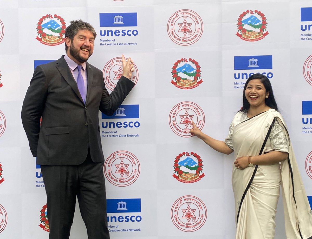Congratulations to <a href="/ktm_metro/">काठमाडौँ महानगरपालिका-Kathmandu Metropolitan City</a> once again for the <a href="/UNESCO/">UNESCO 🏛️ #Education #Sciences #Culture 🇺🇳</a> #CreativeCity designation. 
We look forward to strong collaboration &amp; we are excited for the future of Nepali #Film industry &amp; all creative industries!