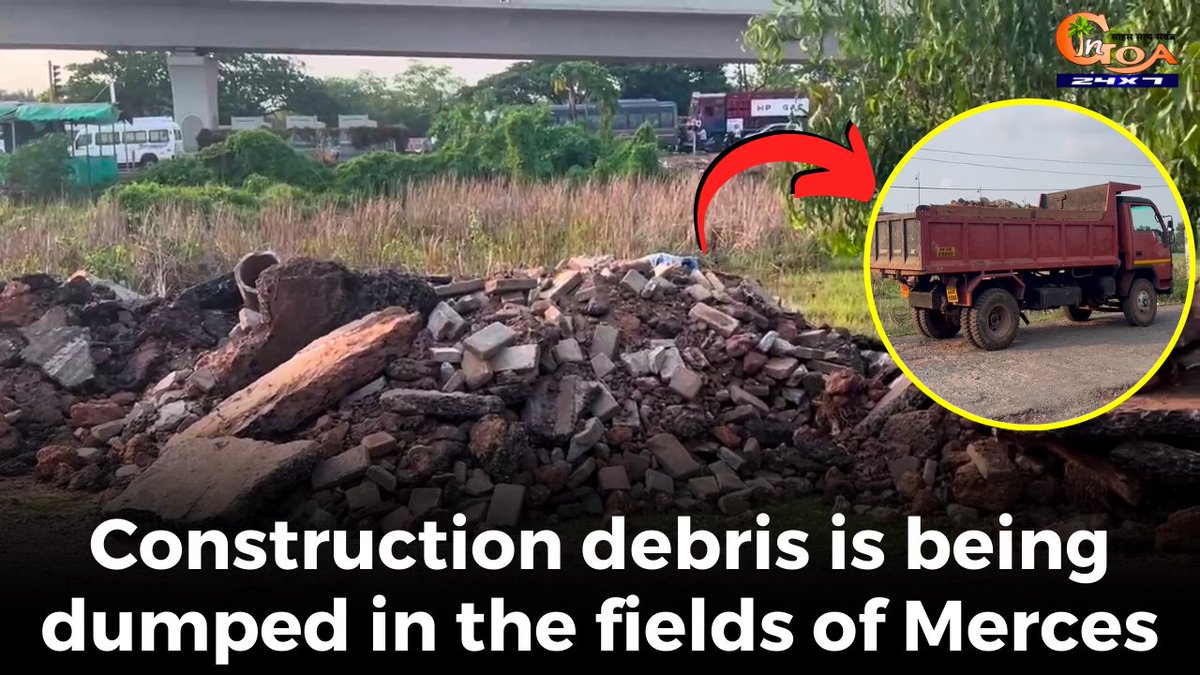 #Shocking! Construction debris is being dumped in the fields of Merces WATCH : youtu.be/b1u2_eKZYfY #Goa #GoaNews #Debris #dumped #field