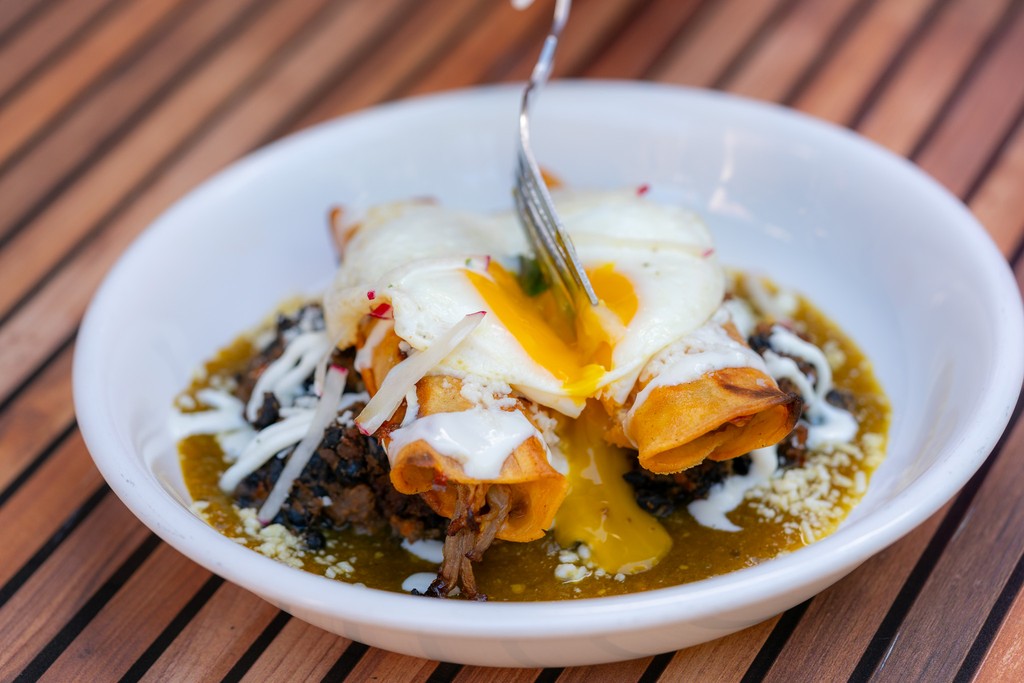 Join us for brunch every Saturday &amp; Sunday from 11am-3pm. 🍳 

📸: Brisket Enchiladas