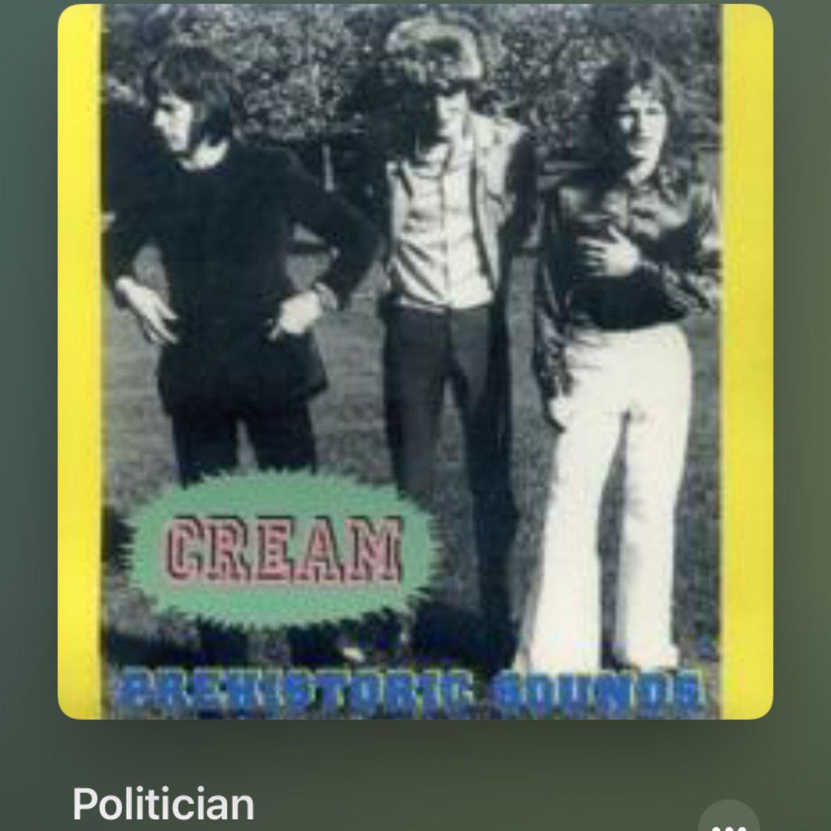 #Nowplaying Politician - Cream (Prehistoric Sounds/B.B.C. Sessions 1966 #PeteBrown #atthebeeb #bootleg #政治家 youtube.com/results?q=Poli…