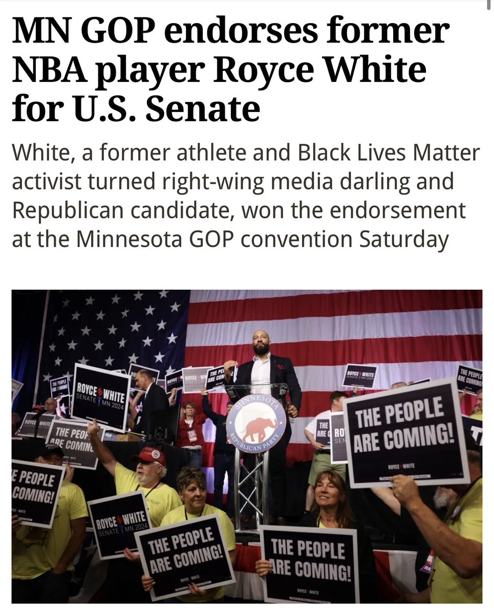 Highway_30's tweet photo. There used to be a time when the great Pioneer Press was credible enough to get a man's age right. But they sure didn't miss the spelling on "Black Lives Matter" did they? And that's the whole problem. 

I never marched with BLM, they marched with me... to The Federal Reserve. As soon as the higher ups in BLM run mainstream media figured out I wasn't there to pitch the same ol story and smart enough to speak about a much deeper money problem, they quickly decided this Black man's life DOESN'T MATTER so much. Kind've like now... 

Instead of celebrating the Minnesota Republican Party for endorsing the first Black candidate for Senate in party history, who grew up in the Rondo St. Paul and is as deeply rooted in our Minnesota Black community as you can be, they write hit pieces on day one. 

THIS IS THE FAKE NEWS MEDIA. This is what has shackled the Black community for decades and is destroying this country. This offends me ALMOST as much as the Ponzi scheme going on over at The Fed. The People are coming! It's about CITIZENSHIP. #Godspeed