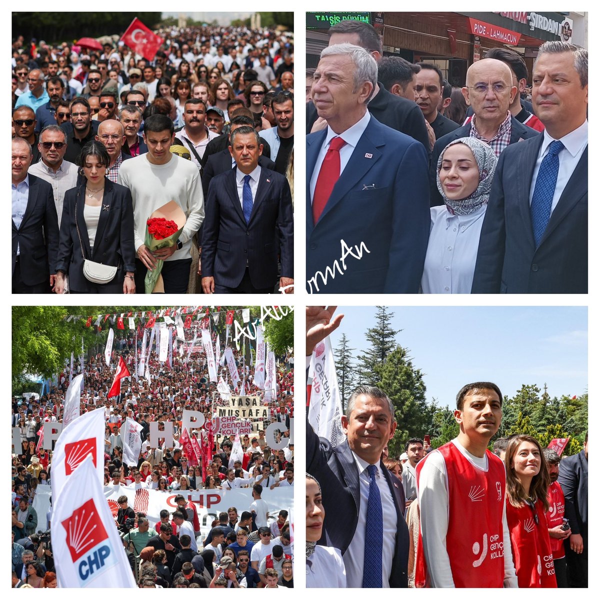 Erdoğan, 19 Mayıs Atatürk'ü Anma, Gençlik ve Spor Bayramı için Anıtkabir'e gelmedi. Bahçeli de gelmedi Gelmesinler Birileri, 3-5 kişiye para verip Erdoğan, Erdoğan diye bağırtıyor, manevi saygınlık azalıyor Bir tek CHP vardı Anıtkabir'de, Bir de Atatürk'ün milyonlarca evladı