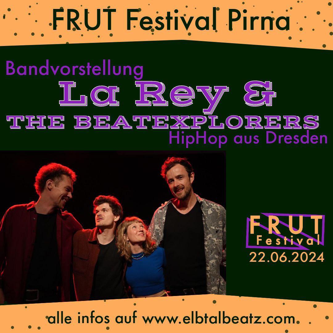 Bandvorstellung: La Rey &amp; The Beatexplorers

🎵Rap aus Dresden

#frutfestival #larey #thebeatexplorers #hiphop #femalerap #Pirna #graupa #Dresden #sächsischeschweiz #Sachsen #fcknzs #Musil #Respekt #Toleranz #vielfalt