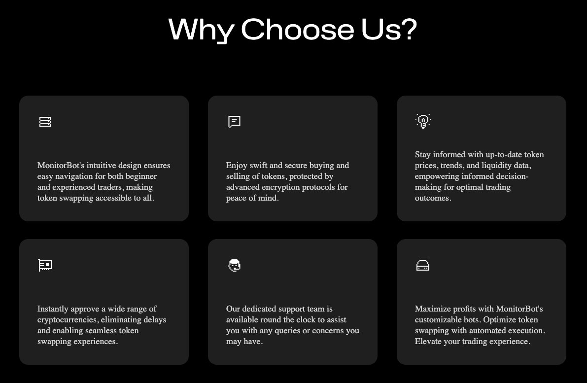 MonitorBot_eth's tweet photo. 💎 Why Choose Us?

🔹 MonitorBot’s intuitive design ensures easy navigation for all traders.
🔹 Enjoy swift and secure token swaps with advanced encryption.
🔹 Stay informed with up-to-date token prices, trends, and liquidity data.

#Crypto #Trading #MonitorBot https://t.co/krDNPWAPTo