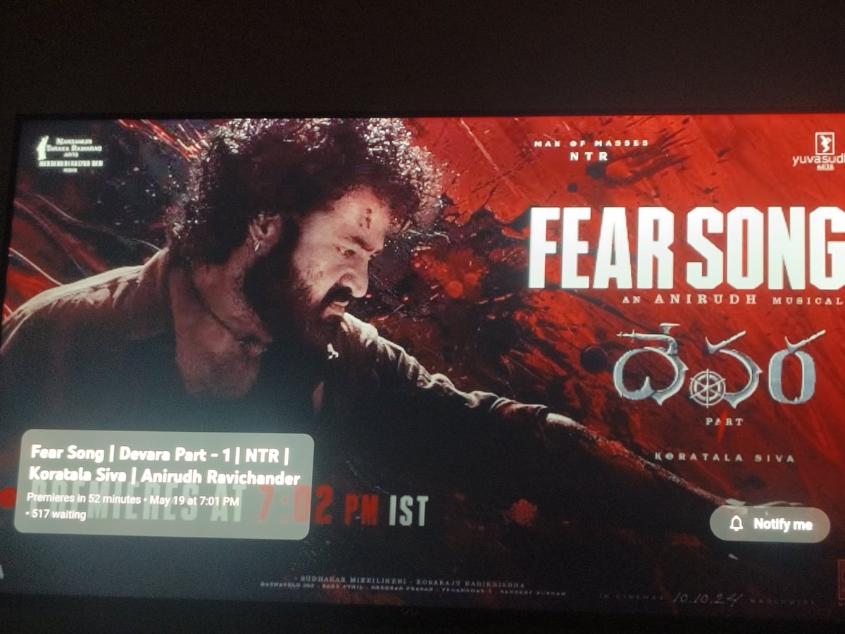 #FearSong #Devara 😍