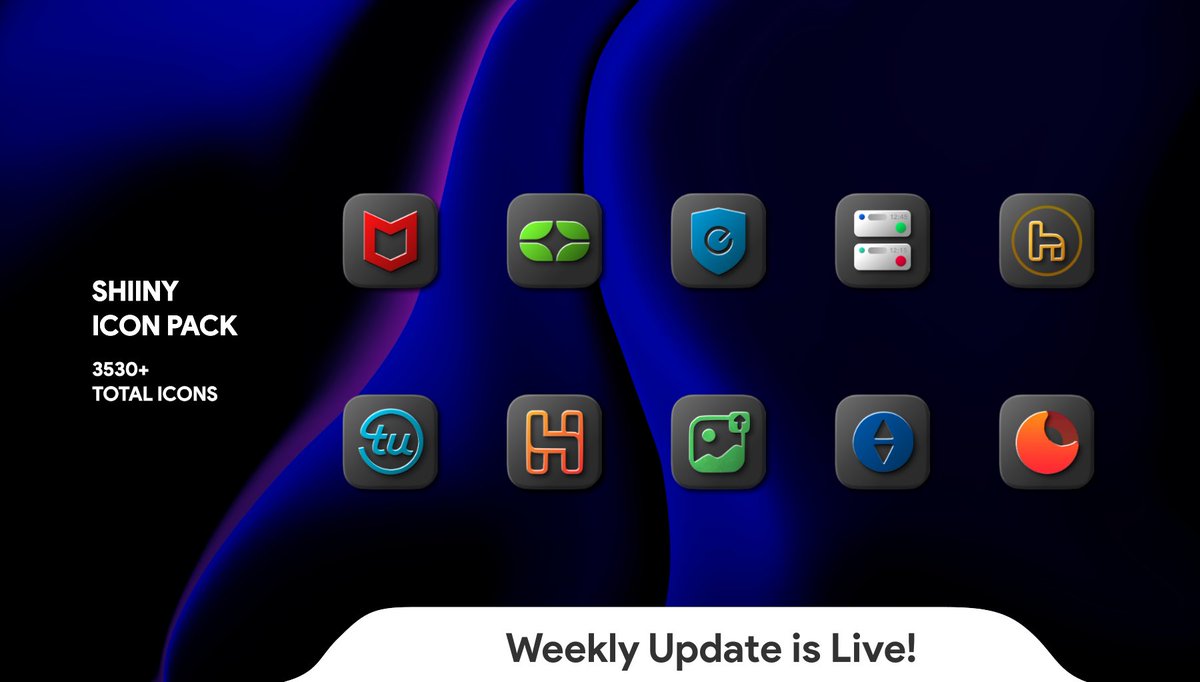 Weekly update for Shiiny is live! 🔸 added 21 new icons! 🔸 3530+ total icons now! Get it here: bit.ly/ShiinyIcons RTs and ❤️s ll be highly appreciated! Cheers!