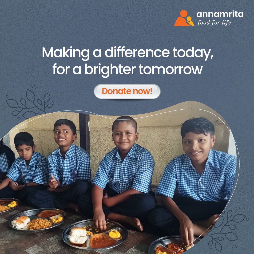 Be part of our journey towards nourishing souls and hearts with wholesome meals.
#annamrita #food #donation #dreams #foodforlife #iskcon #middaymeal #endhunger #endmalnutrition  #donateforacause #Humanity #healthyindia  #kindness #csr #development #corporatesocialresponsiblity