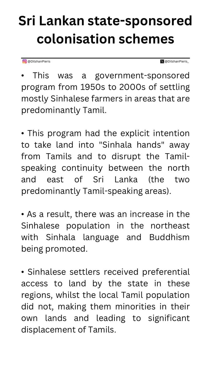 DilshanPieris_'s tweet photo. In addition to the genocide of Tamils, the Sri Lankan government has systematically discriminated against &amp; disadvantaged Tamils through prejudiced legislation (see attached photos for examples), the effects of which are still palpable by Tamils even to this day.

#TamilGenocide https://t.co/BgC4IxBZef