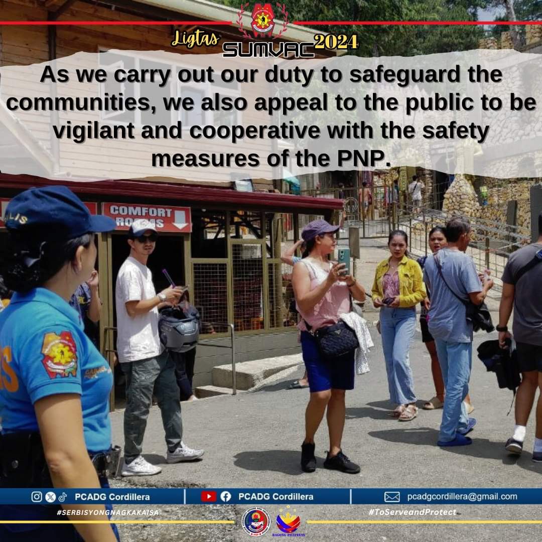 Ligtas SUMVAC 2024

As we carry out our duty to safeguard the communities, we also appeal to the public to be vigilant and cooperative with the safety measures of the PNP.

#BagongPilipinas
#BagongPilipinas
#PCADGCordillera
#DitoSaBagongPilipinasAngGustoNgPulisLigtasKa