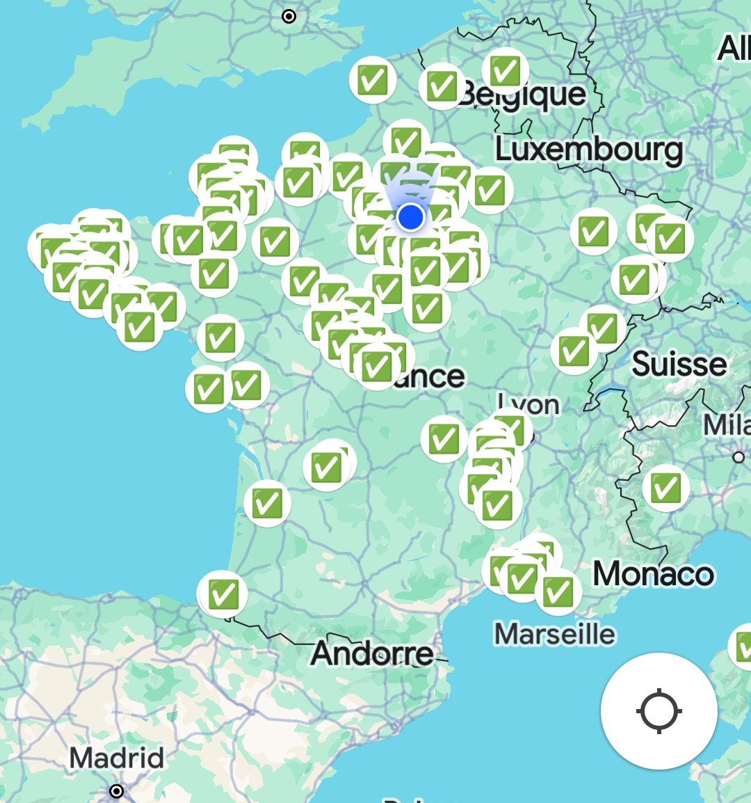 Christellerie's tweet image. Oui je fais partie de ces personnes qui épinglent tous les lieux visités. 🤓

(Et je n'ai pas terminé le transfert de #Mapstr vers #GMaps 😁)