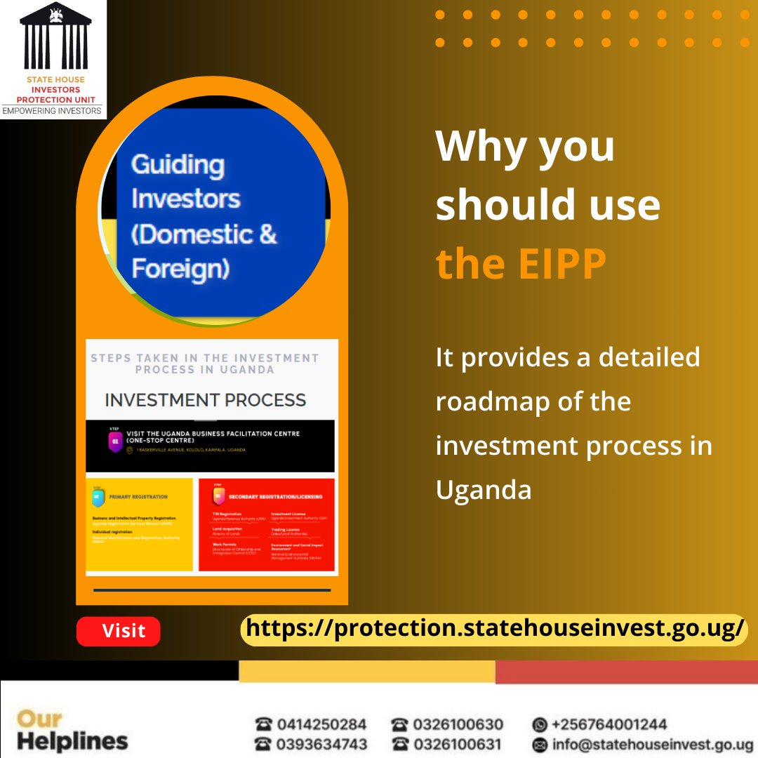 The Uganda EIPP (protection.statehouseinvest.go.ug) minimizes delays by eliminating the need for physical interactions. #EmpoweringInvestors | Col. Edith Nakalema | @edthnaka | SHIPU | @ShieldInvestors