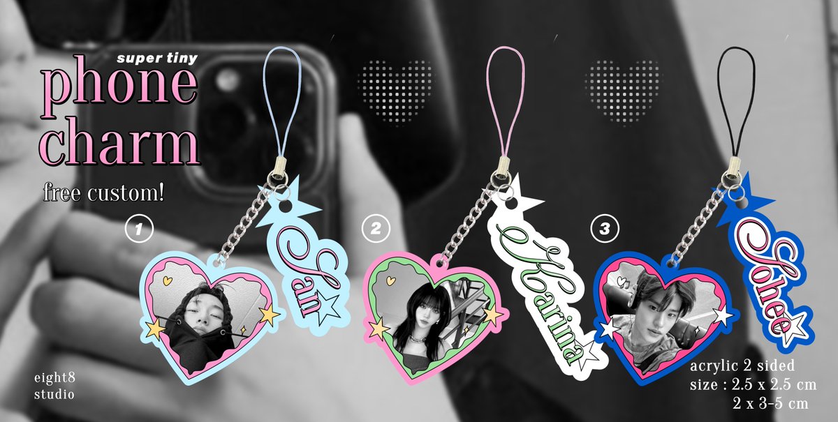 [ rts &amp; likes are very appreciated ]

super tiny phone charm 28k (dp 15k) — free custom! ★
another collection : kinda large phone charm &amp; sticker set

📆 PO period : 19 may – 26 may
🔗 order &amp; details : forms.gle/bJmwUu96tN26rp…

t. keyring fanmade kpop mini charm sbt wts