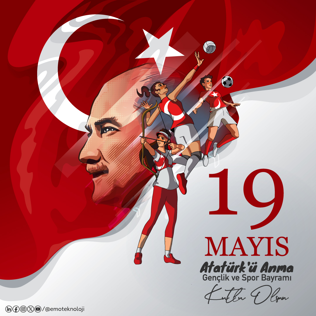 19 Mayıs Atatürk'ü Anma, Gençlik ve Spor Bayramımız kutlu olsun! 🇹🇷