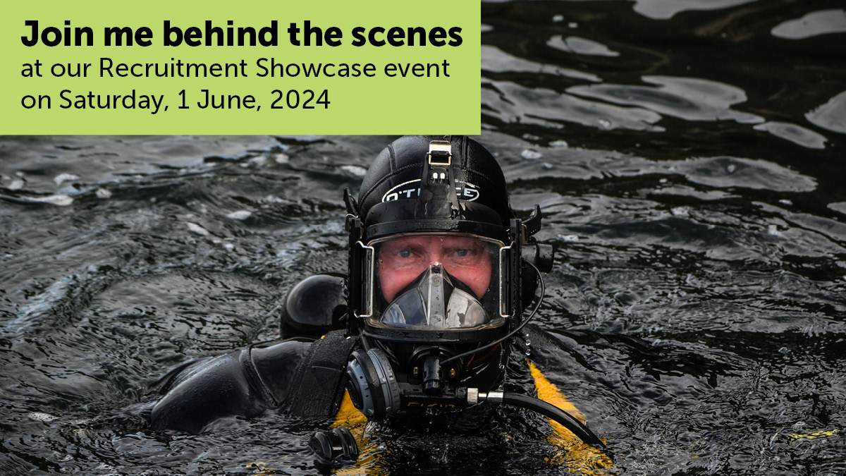 Are you interested in the work of our dive and marine unit? 🤿 See behind the scenes and speak to our marine officers at our Recruitment and Training Centre in Jackton on Saturday, 1 June between 10am and 3pm. Sign up now ➡️ orlo.uk/kX8fE