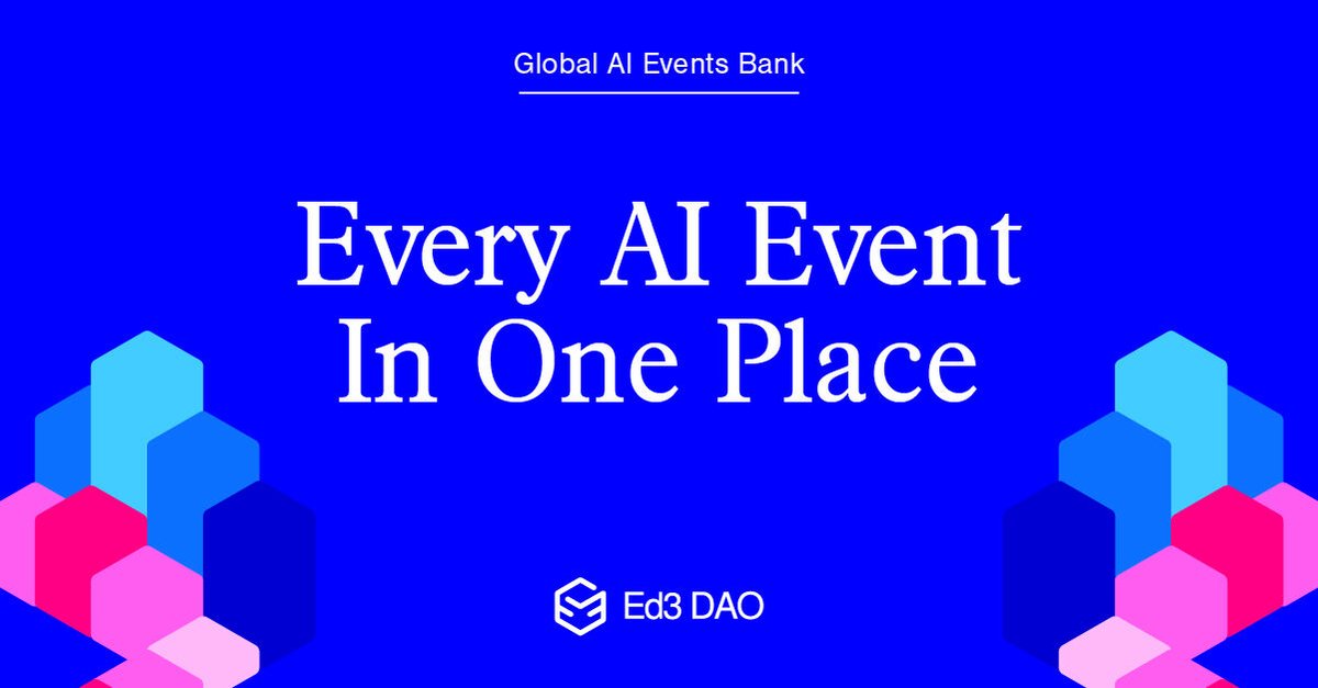 🤖 Looking for AI learning opportunities? Check out the Global AI Events Bank by Ed3 DAO! Stay updated on upcoming workshops, webinars, and conferences worldwide. Let's empower educators with the latest in AI! #GlobalLearning #Ed3DAO 🔗 ed3dao.com/ai-events