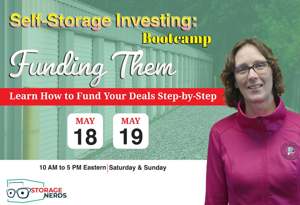 Day two of my Virtual Bootcamp today. I will be teaching Creative ways to close deals. Register here - stacyrossetti.com/storagenerds-b… #selfstorage #stacyrossetti #investing #storage