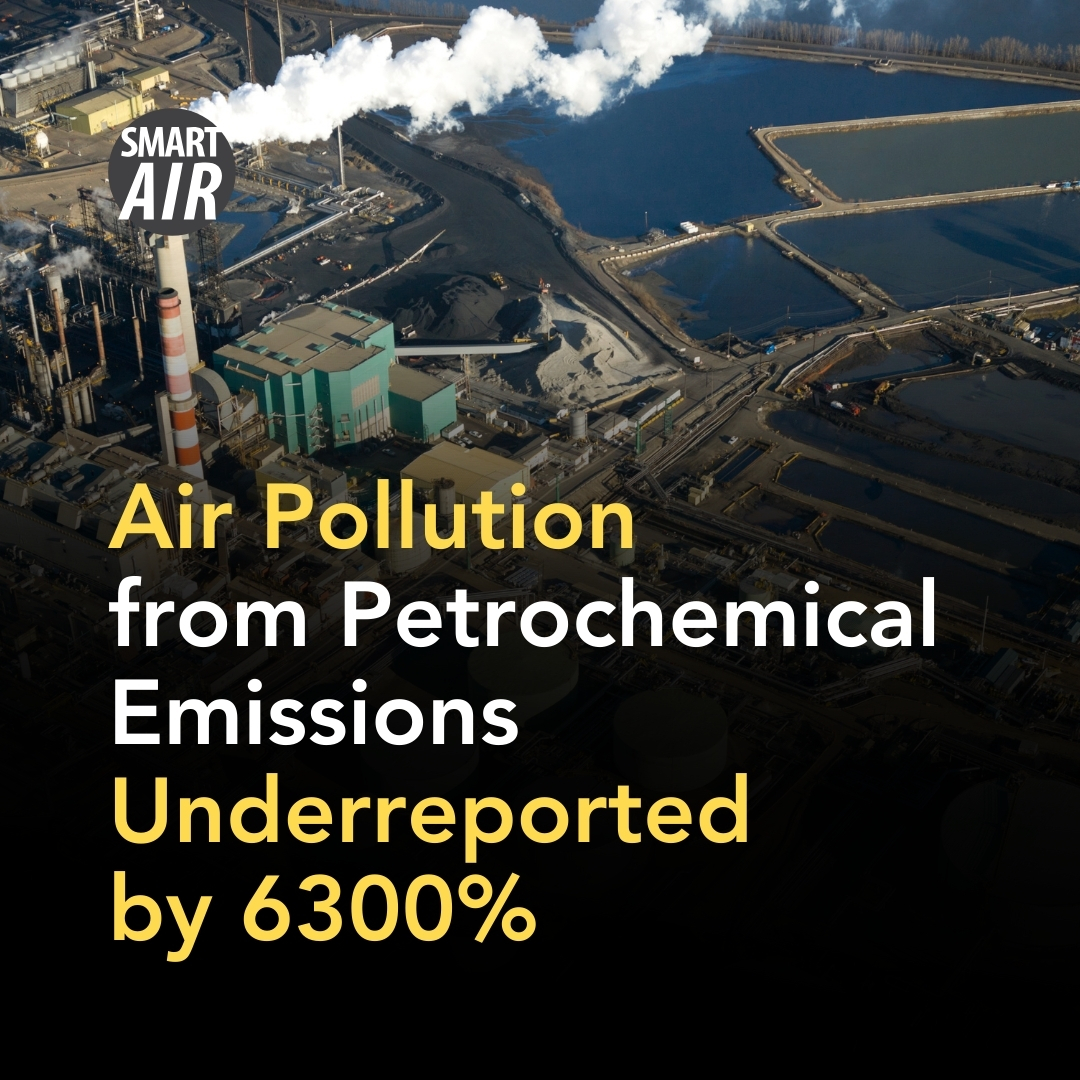 A new study by Canadian researchers found aircraft measurements revealed a major underestimation of #airpollution from oil sands facilities. The actual emissions are up to 6300% higher than what the industry reported, with a minimum underestimation of 1900%. Source: