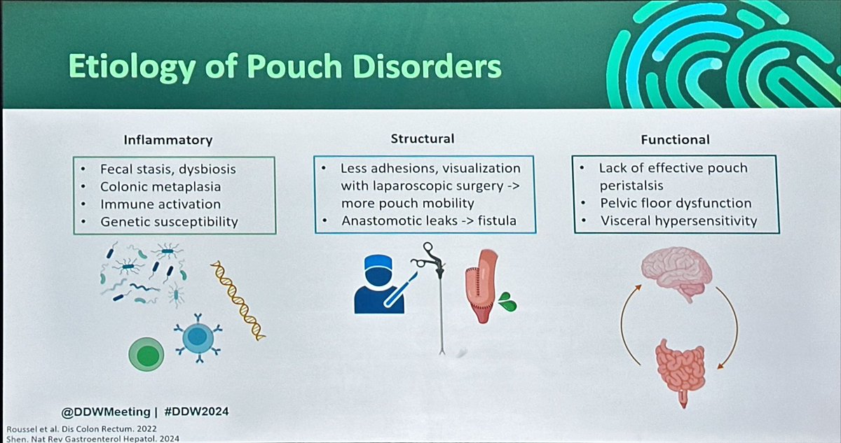 Bealoquebea's tweet photo. Refractory #pouch symptoms, managing challenging scenarios

❗️Consider functional, structural or inflammatory disorders

Fantastic presentation by @MaiaKayalMD an extraordinary person with the greatest knowledge on pouch disorders that I know

@DDWMeeting #DDW2024 https://t.co/QOoFxl73r2