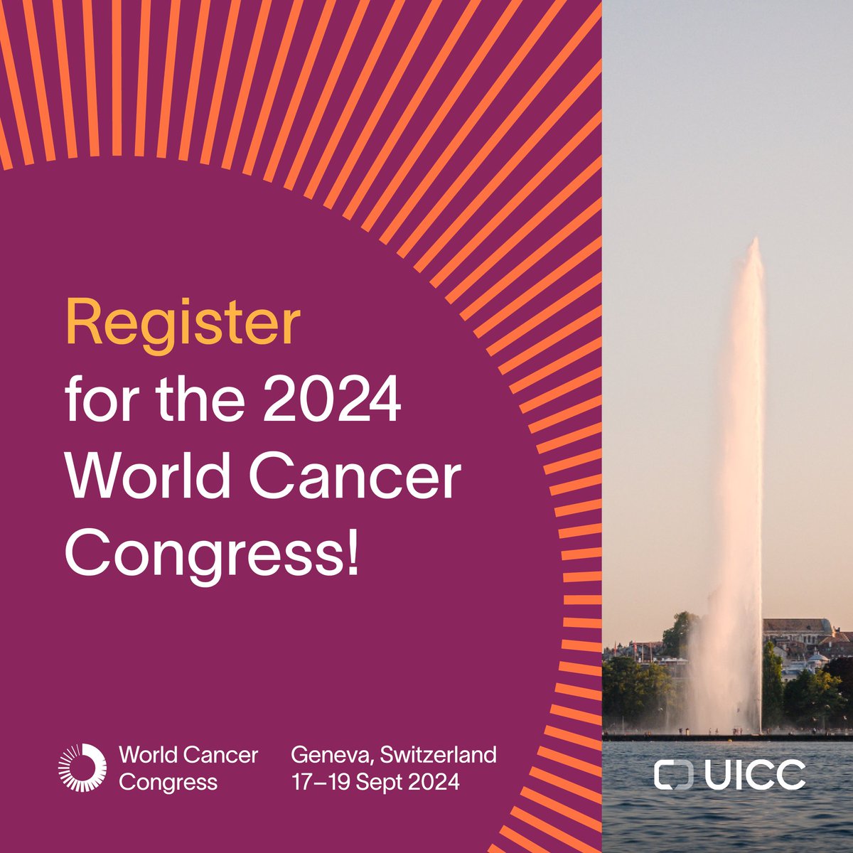 Register for the 2024 #WorldCancerCongress! The Congress will convene in Geneva in September, and give the global cancer community the chance to discuss the latest innovations, and exchange ideas on equity in cancer care.

➡️ worldcancercongress.org

#WCC2024