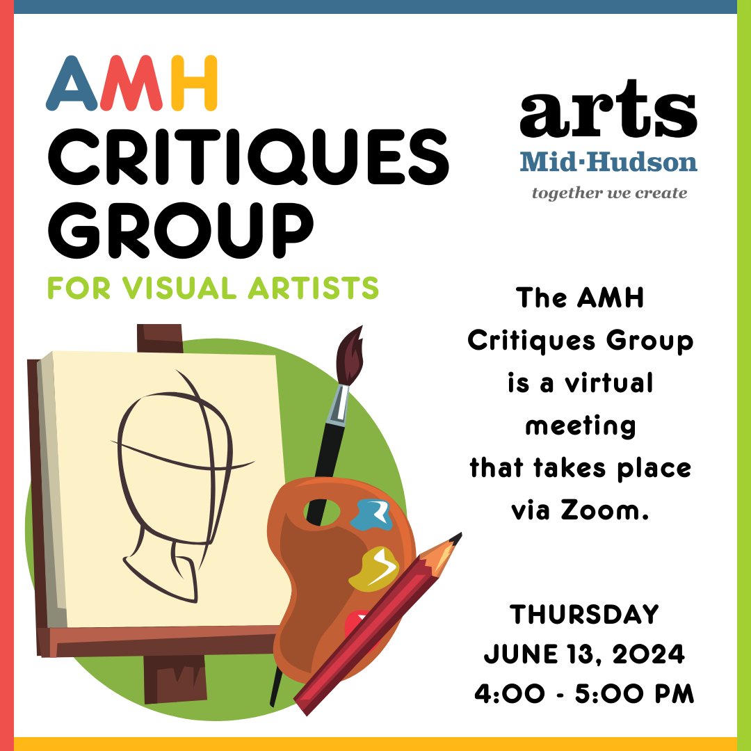 🎨 Calling all visual artists eager to enhance and expand their craft alongside fellow creatives! Look no further! Our next Critique Group session on Thursday, June 13, from 4:00 to 5:00 pm!
⁠
Secure your spot: artsmidhudson.org/amhcritiques
⁠
#ArtsMidHudson #TogetherWeCreate