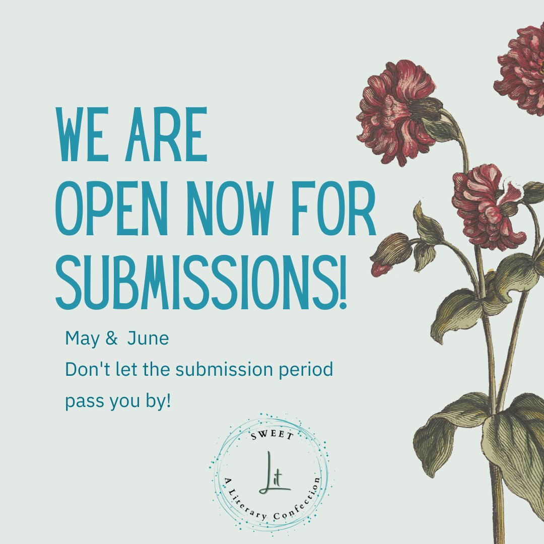 We are now ready to see all the great poetry and creative nonfiction you have been working on! Issue 17 will be amazing!
⁠
sweetlit.submittable.com/submit

#sweetlit #litmag #poetry #cnf #creativenonfiction #graphicnonfiction #essay #poem  #writing