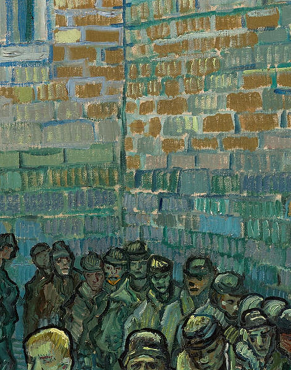 Some people believe Vincent depicted himself in the foreground of this painting, ‘The Prisoners' Courtyard’ (after Gustave Doré), as the blonde person looking at us in the middle. Look a little closer… Vincent can be found further back, with a ginger beard. 😉 (2)