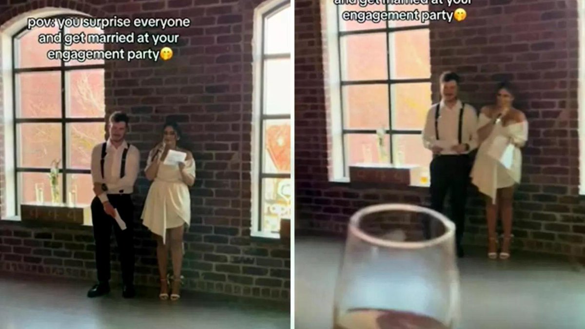 Couple invites guests to celebrate their engagement—But there's a twist newsweek.com/engagement-par…