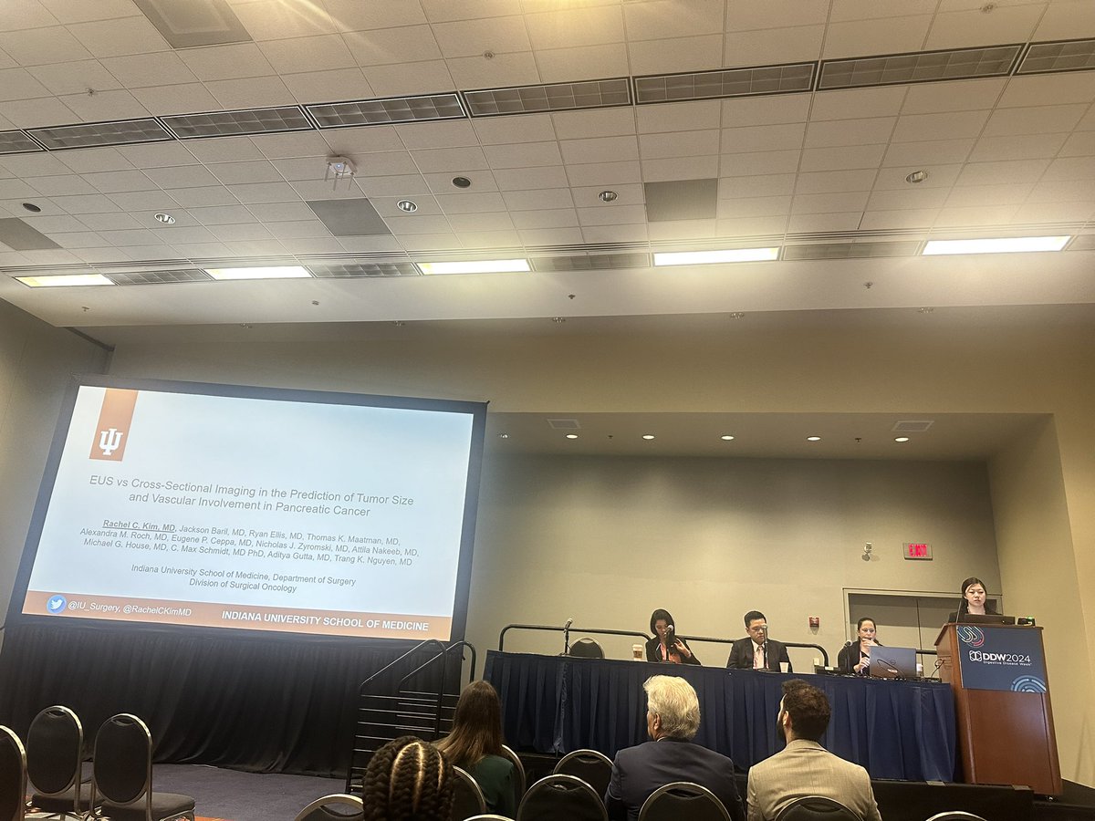 Trang Nguyen (@trangnguyenmd) on Twitter photo Another excellent, thought generating presentation by rising star <a href="/IU_Surgery/">Indiana Surgery -Indiana Univ School of Medicine</a> resident <a href="/RachelCKimMD/">Rachel Kim, MD MS</a>. How do we improve staging accuracy for pancreatic cancer?
Look out <a href="/SocSurgOnc/">Society of Surgical Oncology</a> programs, she’s applying next year 😉 <a href="/SSATNews/">SSAT</a> #ddw2024 Another excellent, thought generating presentation by rising star <a href="/IU_Surgery/">Indiana Surgery -Indiana Univ School of Medicine</a> resident <a href="/RachelCKimMD/">Rachel Kim, MD MS</a>. How do we improve staging accuracy for pancreatic cancer?
Look out <a href="/SocSurgOnc/">Society of Surgical Oncology</a> programs, she’s applying next year 😉 <a href="/SSATNews/">SSAT</a> #ddw2024