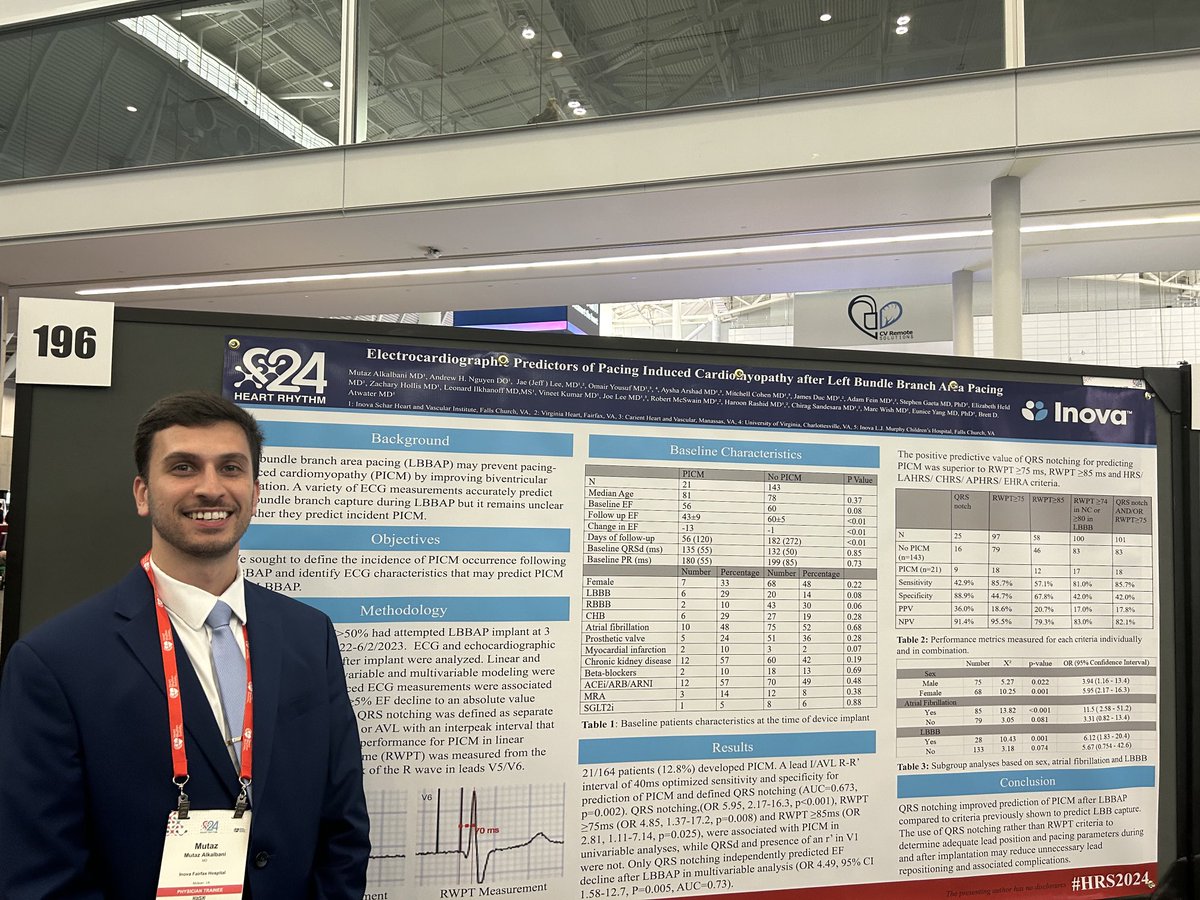 Many congratulations to our cardiology fellow Dr. Alkalbani who presented several abstracts exploring ECG predictors of LBBAP and a case report on flecainide toxicity at HRS 2024!
