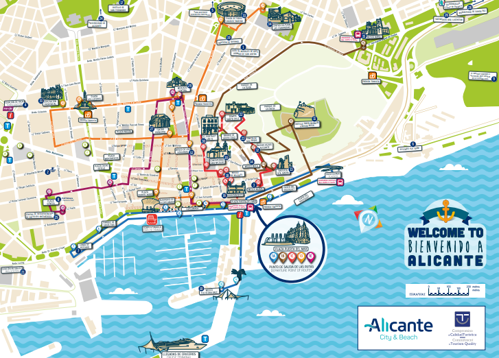 Explore our routes and immerse yourself in culture! 🏰⛪️⛲️🏛️ Discover the routes of: the maritime façade, the Santa Bárbara Castle, the old town, the traditional center, and the air-raid shelters. alicanteturismo.com/wp-content/upl… #Alicante #AlicanteTourism #AlicanteCity