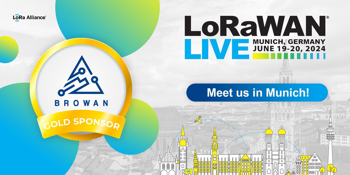 As a Gold Sponsor of #LoRaWANLive Munich, Browan is excited to show you the latest advancements in #LoRaWAN technology. Mark your calendars for more updates... See you in Munich on June 19-20!

@merryiot

hubs.li/Q02xs1kP0