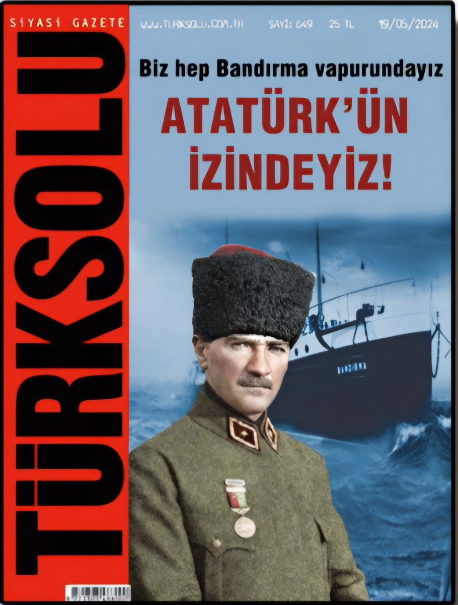 Atatürkçülük ve devrimcilik, Samsun'a çıkabilmektir...
Bandırma Vapuru, yol alıyor hâlâ ve bizler de içindeyiz...
O'nun emrinde, O'nun izindeyiz...
#19MayısKutluOlsun 
#mustafakemalinaskerleriyiz 
#Atatürk 
#türksolu