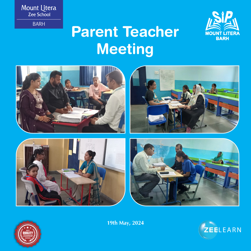 The Parent-Teacher Meeting (PTM) at MlZS Campus in Barh was a resounding success, bringing together parents, teachers, and school administrators to celebrate the progress and achievements, Planning of students.