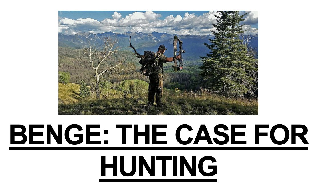 Complete Colorado Sunday update: Why Colorado needs hunting (and hunters) #copolitics (Link in first reply)
