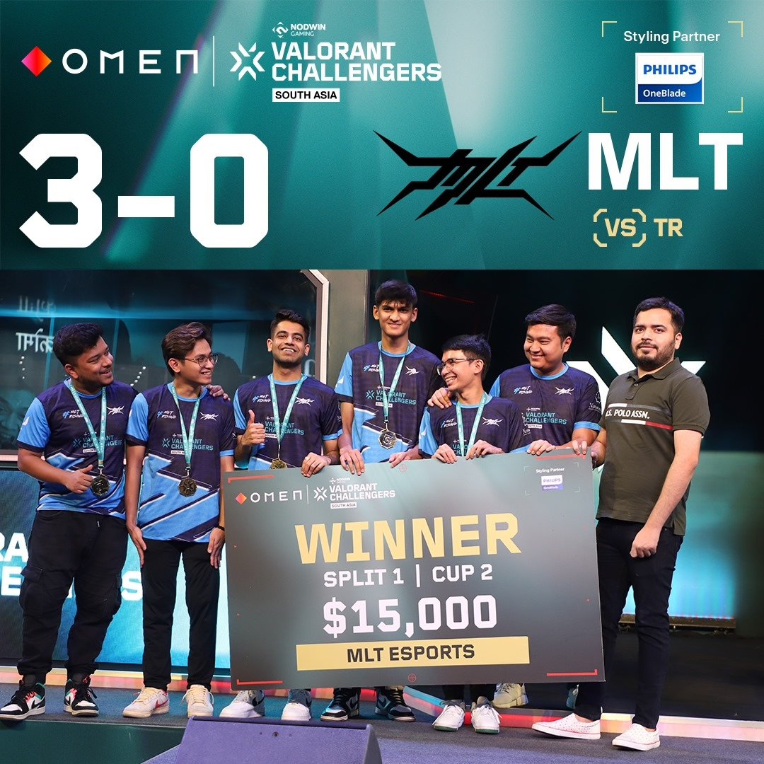A DOMINATING PERFORMANCE! ⚡ #mltesports_ takes the title with a 3-0 win over #truerippers in the OMEN VALORANT Challengers South Asia Cup 2 LAN Final! 🏆🔥 #VCSA2024 #vcsa #nodwingaming #OMENIndia #riot #philipsoneblade #valorant #tournament #gaming #southasia