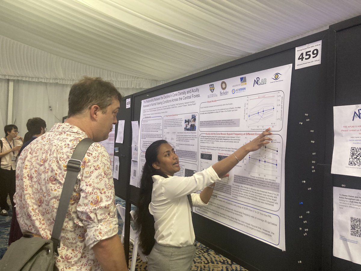 Sanjana78044408's tweet photo. Posters from @aplabUR today in pavilion @VSSMtg come stop by to see cool work ok fixational eye movements!! https://t.co/uHiTpbWuCT