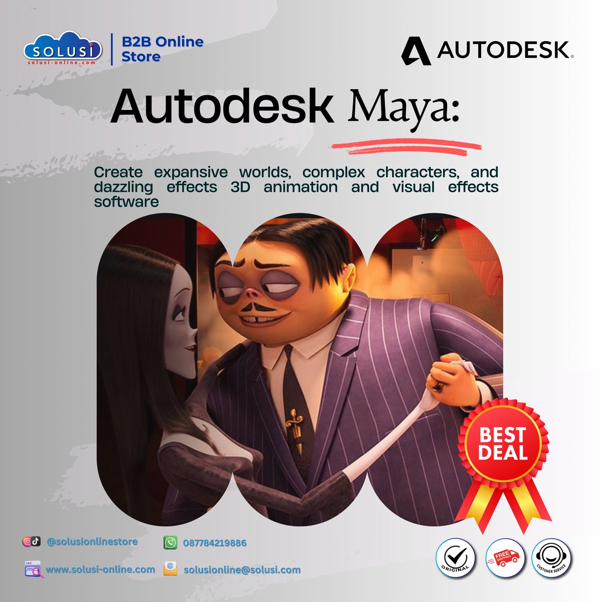 Step into the realm of limitless creativity with Autodesk Maya🌟. Unleash your imagination to craft breathtaking worlds and mesmerizing characters

Shop Now : solusi-online.com/product/autode…

 #AutodeskMaya #3DAnimation #License #Software #SolusiOnlineStore #ITSolution #B2BOnlineStore
