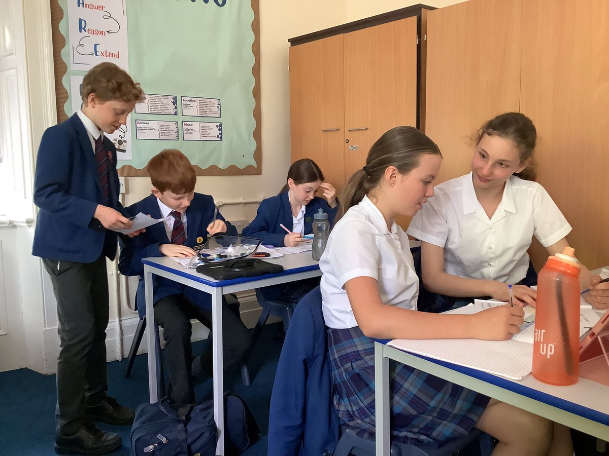 StNicksLang's tweet photo. #StNicksYear6 are playing to their strengths in French, helping each other solve the jumbled translations. #StNicksTeamwork in action! ๐ #StNicksMFL https://t.co/OOmOFUfeoc