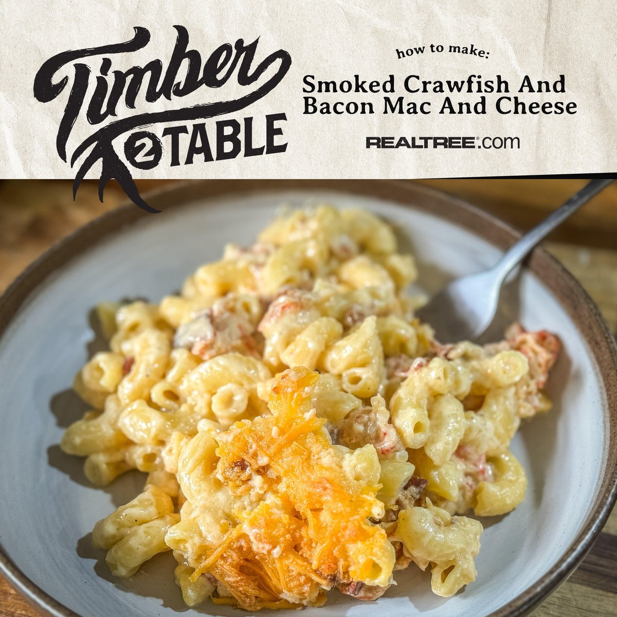 Crawfish, bacon, and Mac & Cheese?! This new recipe will be perfect for any occasion. Link for the full recipe: realtree.me/4bjR415 #Realtree