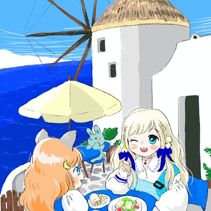「blonde hair outdoors」 illustration images(Latest)｜4pages