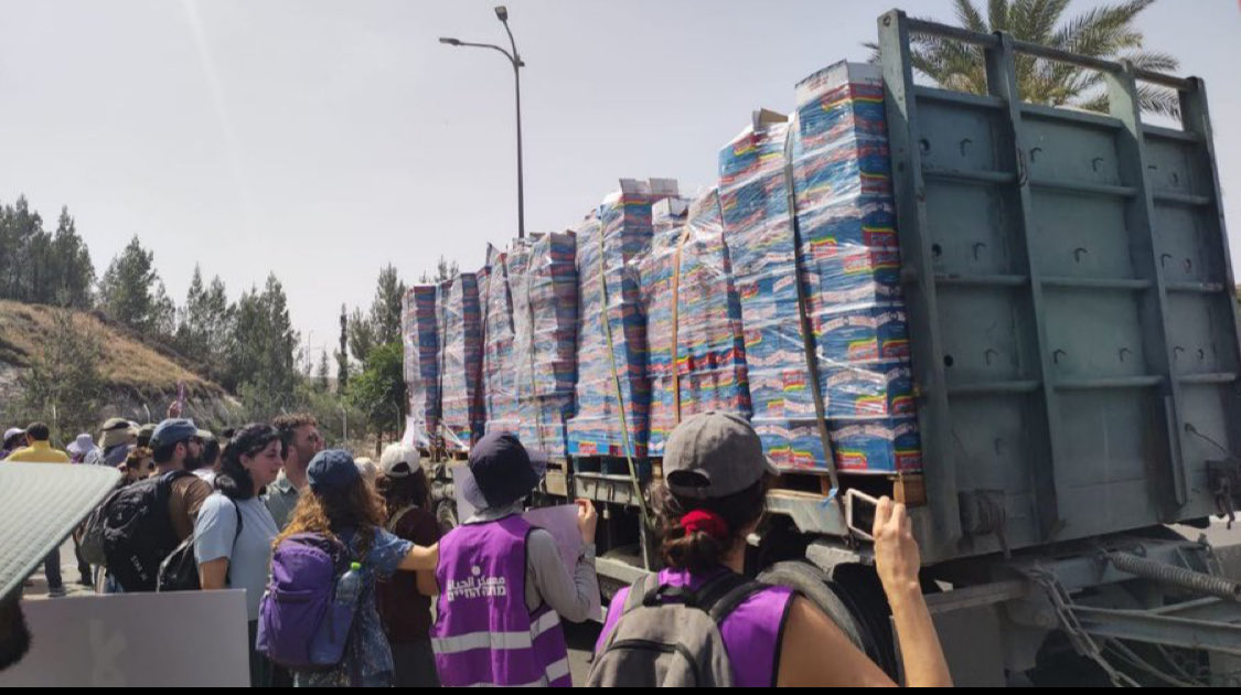We all know that good news get less traction than the other kind. So let’s give this a boost. Today Standing Together’s first Humanitarian Guard succeeded in ensuring that the aid convoy traveled safely from Jordan to Gaza. Tomorrow they go out again. More power to them.