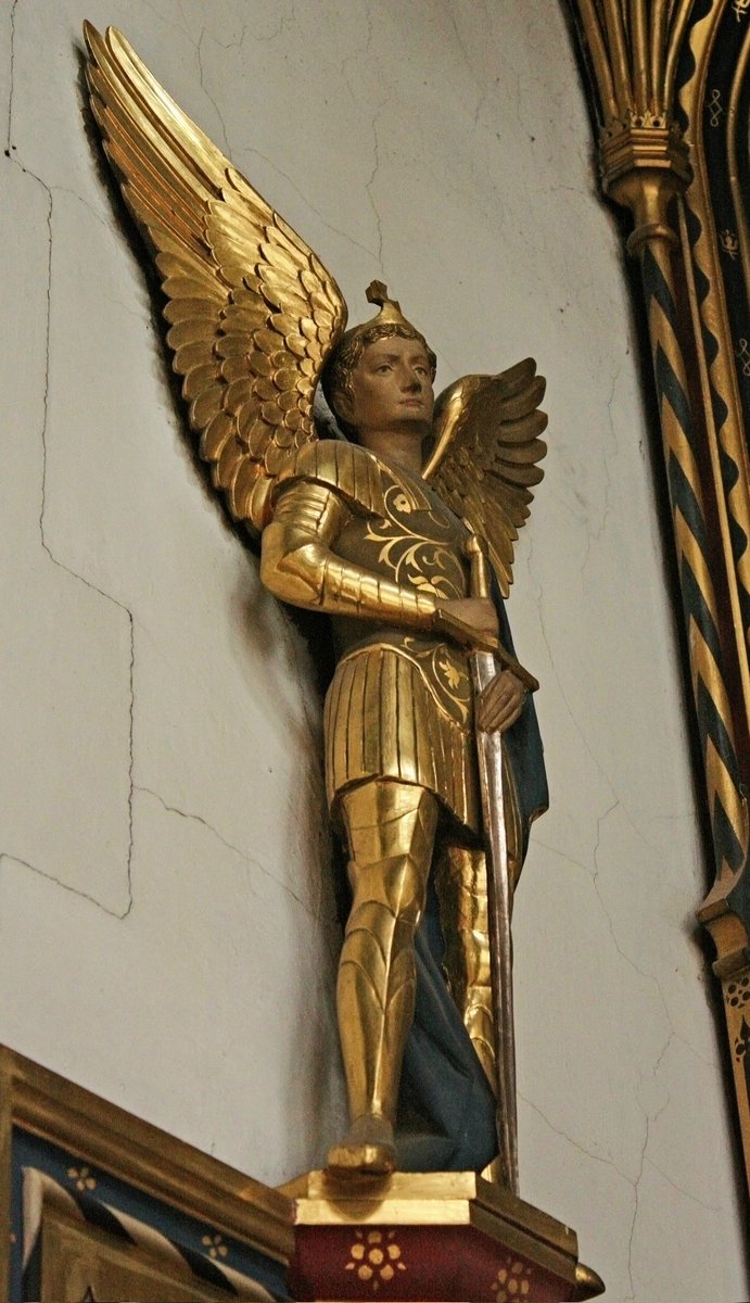 St Michael, from a war memorial c.1922-7 by Comper in St Cyprian's, London